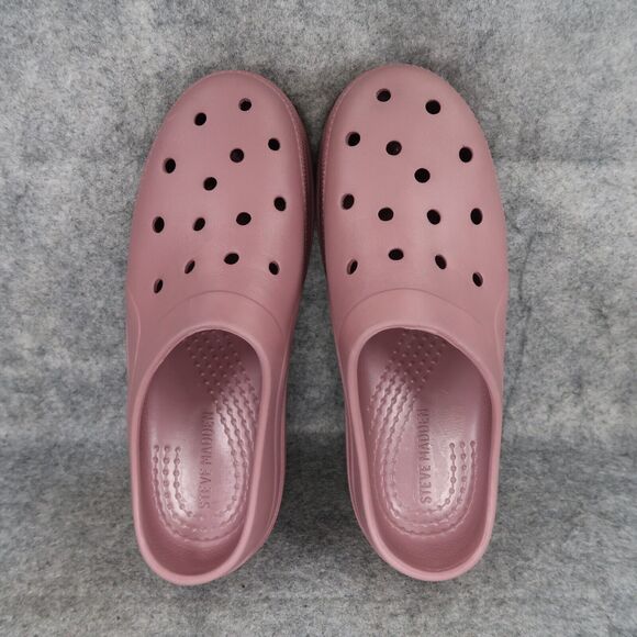 Steve Madden Shoes Women 9 Clog Slip On Scuff Mauve Comfort Rubber Casual Trendy - Picture 8 of 14